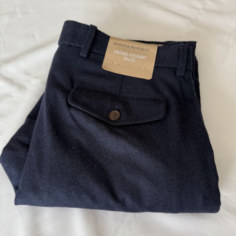 Vintage Banana Republic Men's Straight Wool Pants - Picture 14 of 16